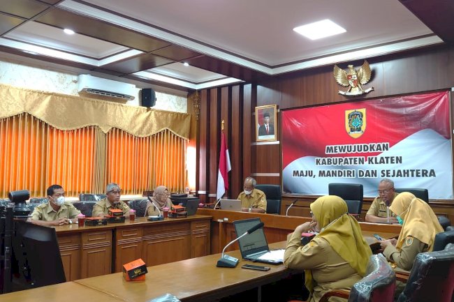 Rapat Asistensi Penyusunan RKP DBHCHT Kab. Klaten Tahun Anggaran 2023 Pasca Desk dengan Pusat 