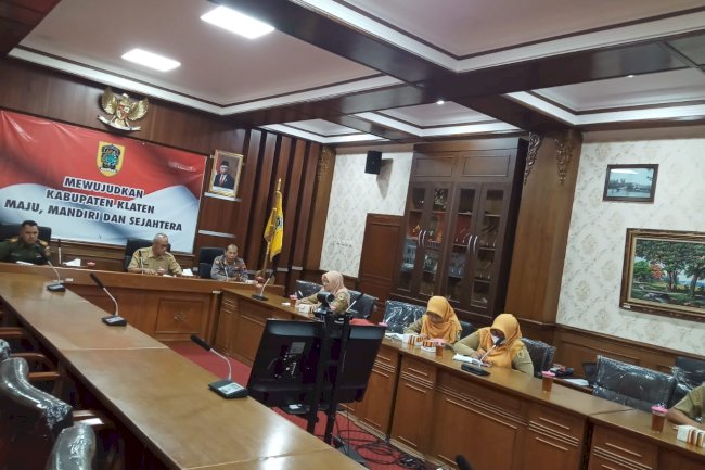 Pemkab Klaten Ikuti Rakor TPID melalui Zoom Meeting