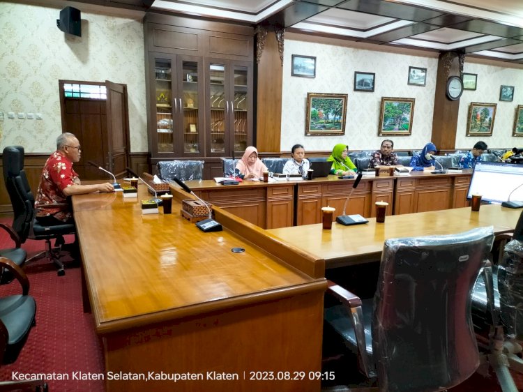Rapat Persiapan Evaluasi Kinerja Triwulan III  Pengendalian Inflasi Kabupaten Klaten 2023 untuk Laporan BPKP DIY