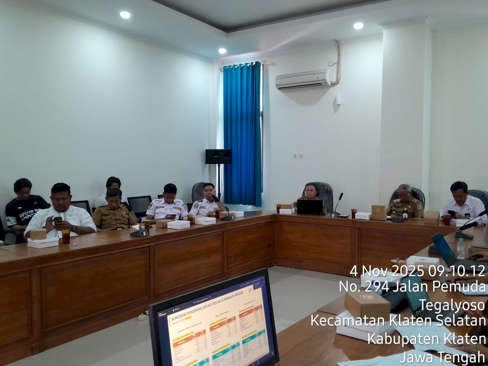 Zoom Meeting Rapat Koordinasi Pengendalian Inflasi Daerah