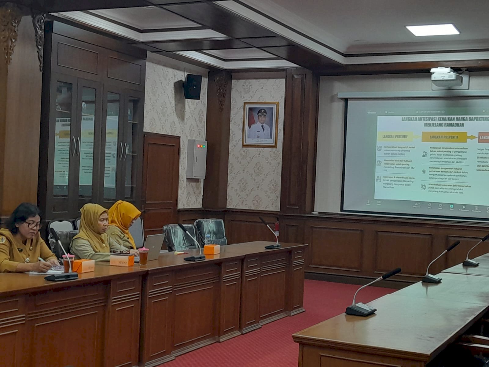 Zoom Meeting Rakor Pengendalian Inflasi Daerah Tahun 2026