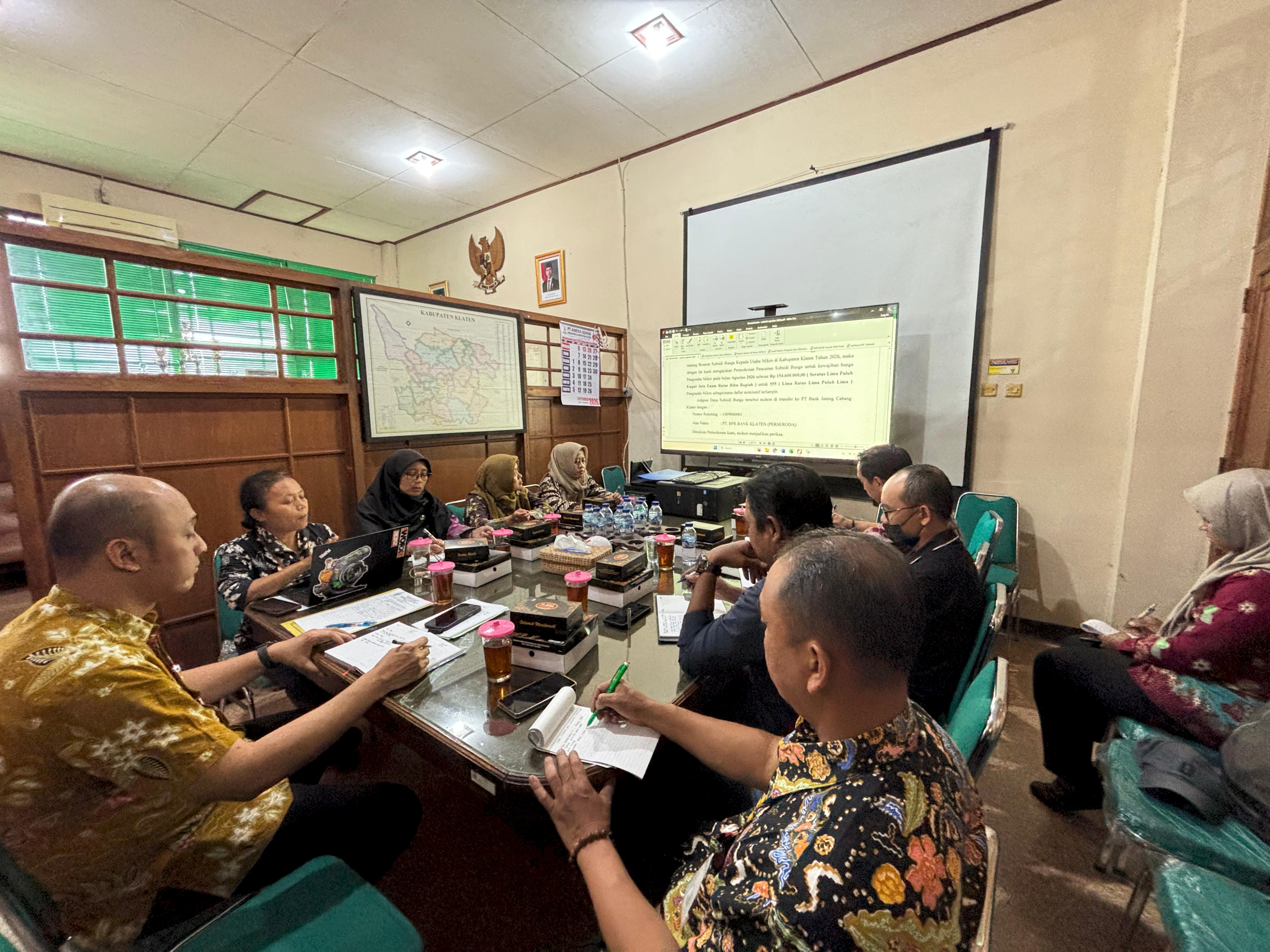 Pemerintah Kabupaten Klaten Gelar Rapat Verifikasi dan Evaluasi Subsidi Bunga Pinjaman Agustus 2026